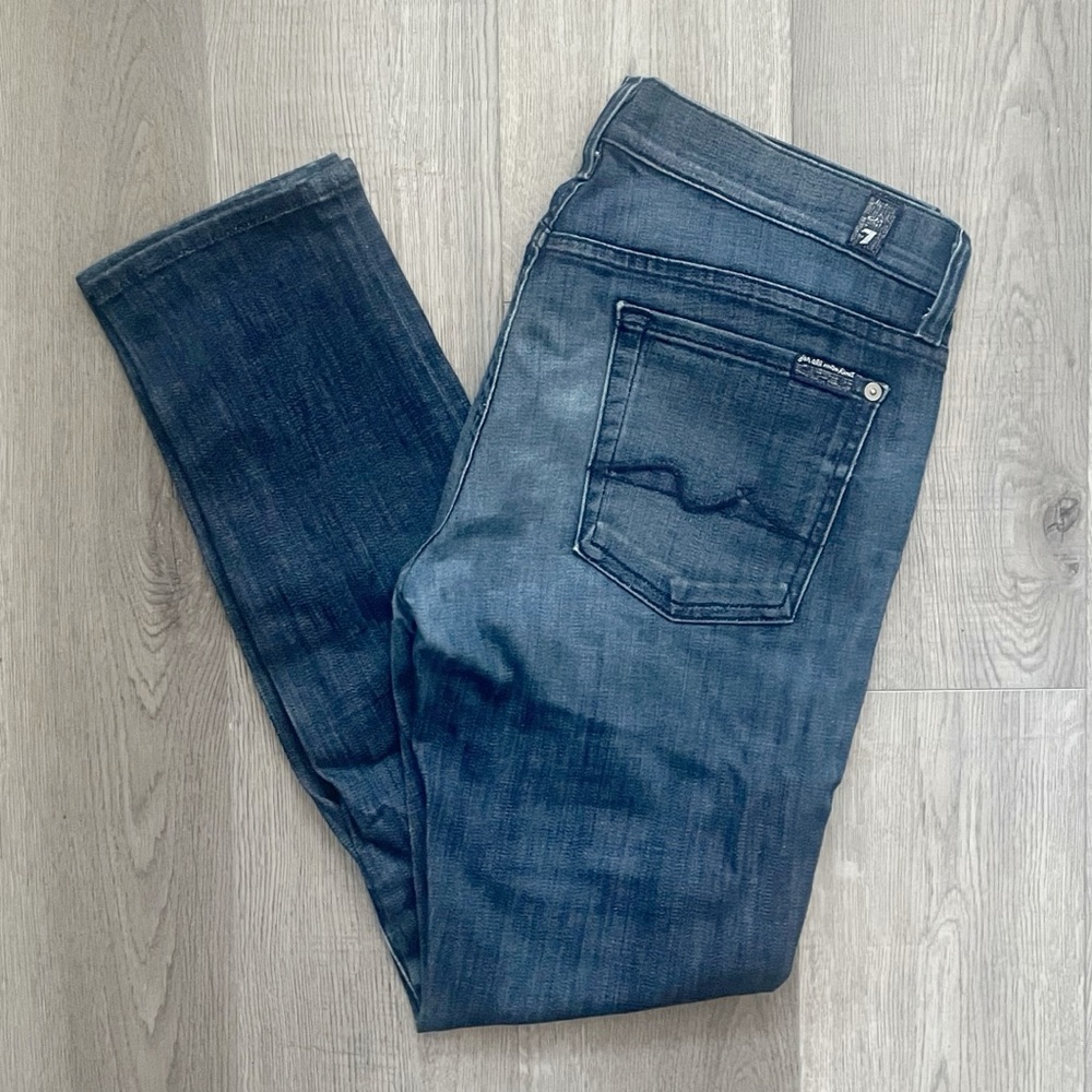 7 for all mankind skinny boyfriend jeans EUC